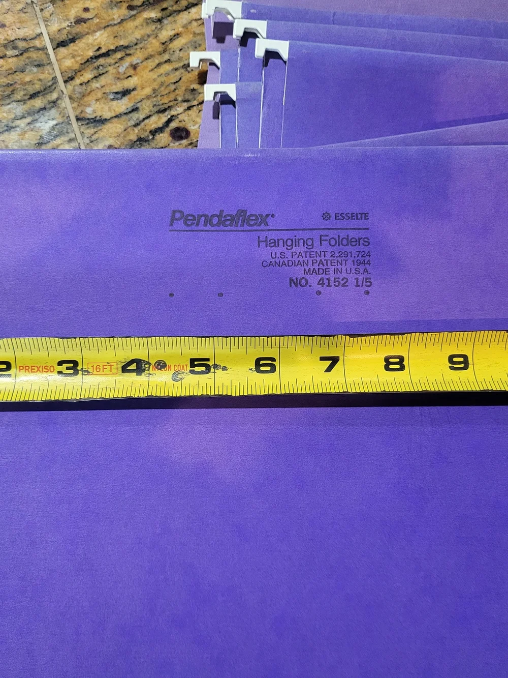Pendaflex purple hanging